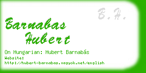 barnabas hubert business card
